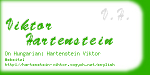 viktor hartenstein business card